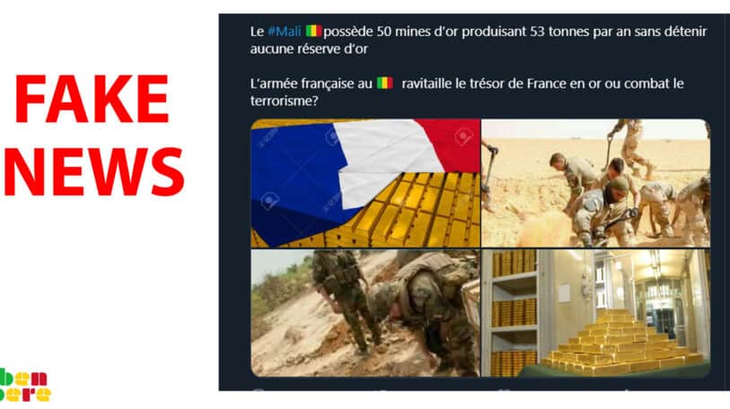 #BenbereVerif : non, ces images ne montrent pas des soldats français « pillant l’or » du Mali