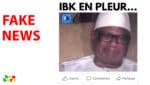 #BenbereVerif : Non, le président « IBK » n’a pas pleuré « sous la pression de la population malienne »