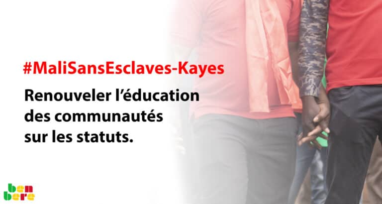 #MaliSansEsclaves : renouveler l’éducation des communautés sur les statuts