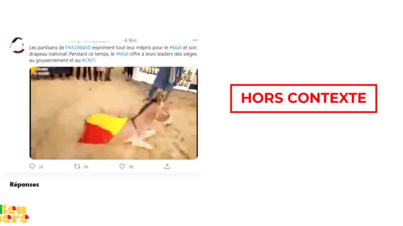 #BenbereVerif : cette vidéo du drapeau malien enfilé sur un âne date d’août 2019