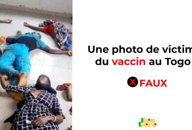 #BenbereVerif : cette photo présentée comme celle des victimes du vaccin au Togo date de 2020