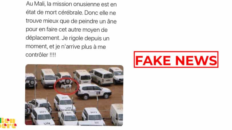 #BenbereVerif- Non, la Minusma n’a pas fait peindre son logo sur un âne