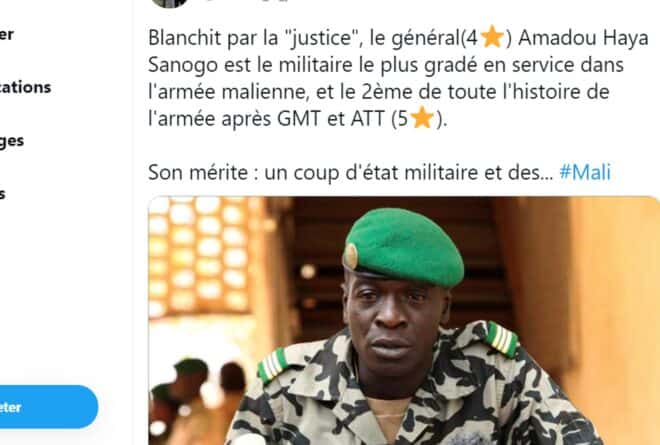 Twittoscopie : une vague d’indignation après l’abandon des poursuites contre Amadou Haya Sanogo