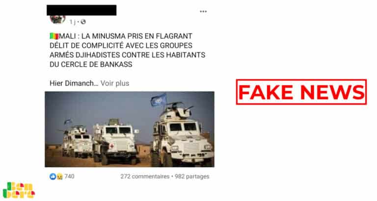 #BenbereVerif : pas de preuve liant la Minusma aux activités des groupes « terroristes » dans le centre du Mali