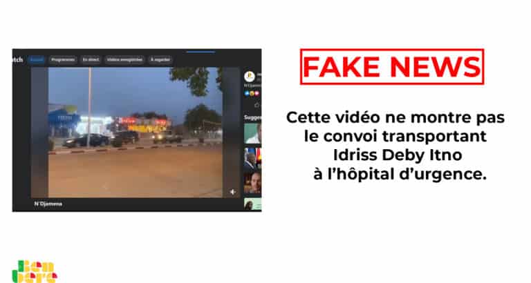 #BenbereVérif : cette vidéo ne montre pas le convoi transportant Idriss Deby Itno à l’hôpital d’urgence