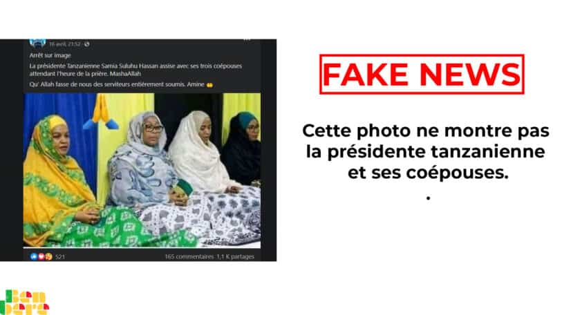 #BenbereVérif : cette photo ne montre pas la présidente tanzanienne et ses coépouses