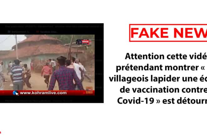 #BenbereVerif : attention cette vidéo prétendant montrer « des villageois lapider une équipe de vaccination contre la Covid-19 » est détournée