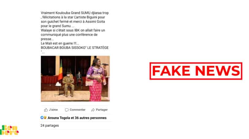 #BenbereVerif : Binguini Bakhaga a-t-elle animé un « Grand Sumu » à Koulouba sur invitation d’Assimi Goïta ?