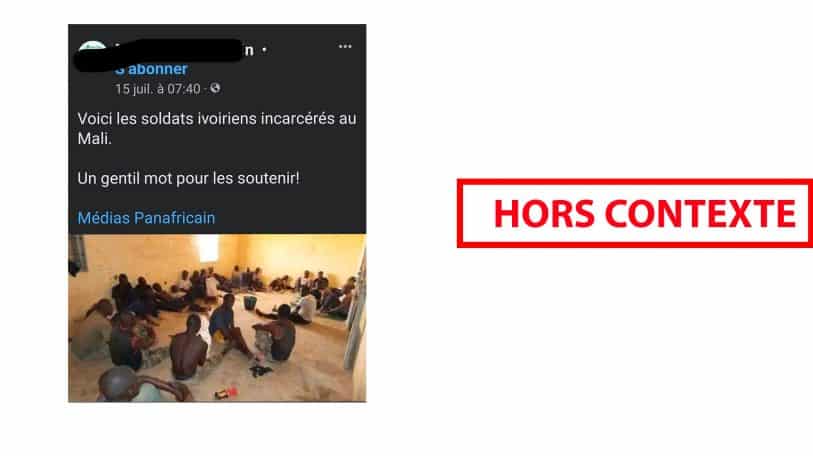 #BenbereVerif : non, cette photo ne montre pas les soldats ivoiriens arrêtés au Mali