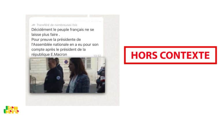 #BenbereVerif : la présidente de l’Assemblée nationale giflée en France ? Non, la vidéo est extraite d’un film