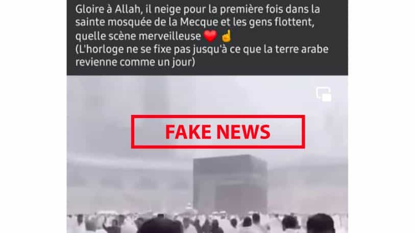 #BenbereVérif : de la neige à la Mecque ? C’est de l’intox