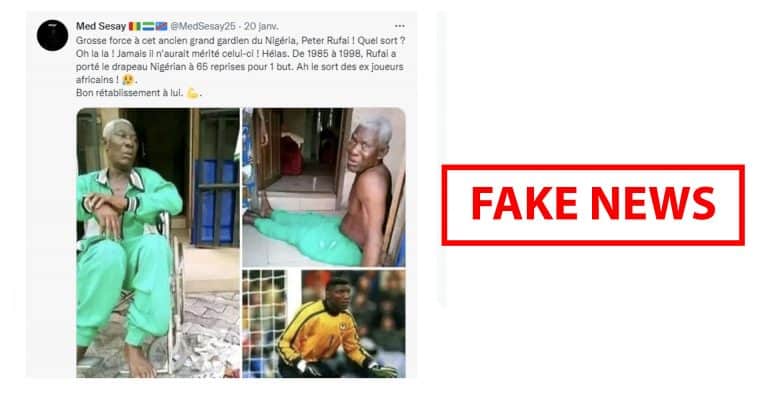 #BenbereVerif : ces images montrent Peter Fregene et non Peter Rufai, tous anciens gardiens nigérians
