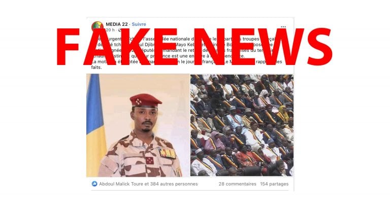 #BenbereVerif : au Tchad, l’Assemblée nationale a-t-elle demandé le retrait des troupes françaises du pays à travers une motion ?