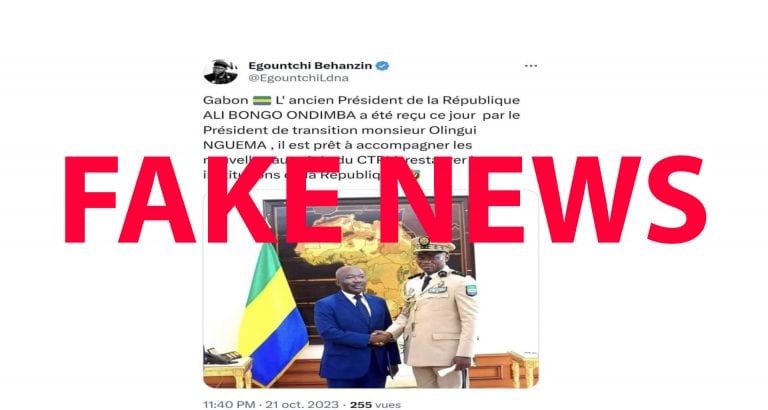 #BenbereVerif : au Gabon, Ali Bongo Ondimba a-t-il été reçu par le nouveau président de transition ?