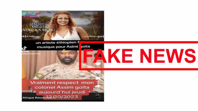 #BenbereVerif : une artiste éthiopienne a-t-elle composé une chanson en hommage au président de transition Assimi Goïta ?