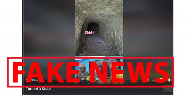 #BenbereVerif : attention, cette vidéo n'est pas un tunnel découvert à Kidal