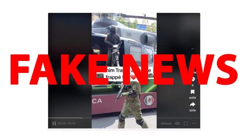 Faux, cette parade de soldats et d’hélicoptères militarisés n’a rien à voir avec l’armée burkinabè