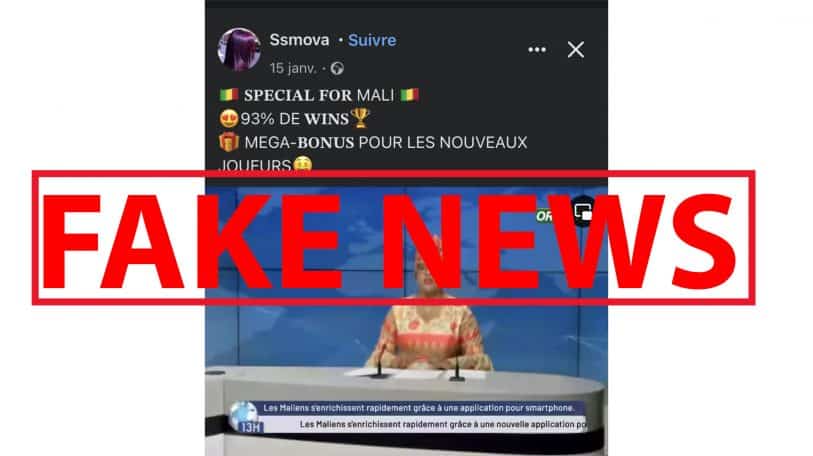 #BenbereVerif : faux, l’ORTM n’a pas diffusé la publicité d’une application pour gagner de l’argent