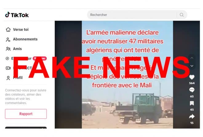 BenbereVerif : faux, des soldats algériens n’ont pas tué au Mali