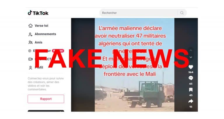 BenbereVerif : faux, des soldats algériens n’ont pas tué au Mali