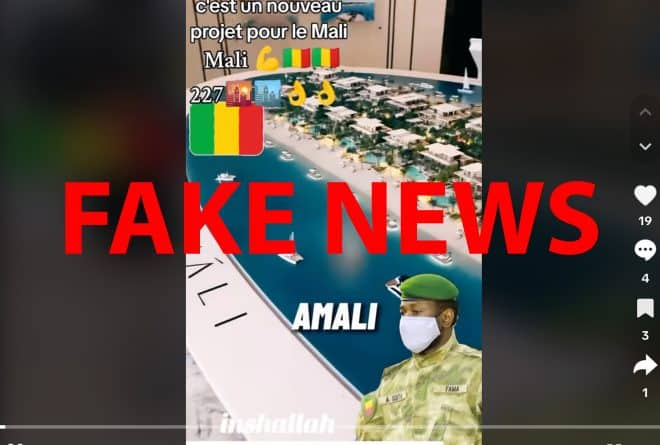 #BenbereVerif : ces images ne montrent pas un nouveau projet pour le Mali