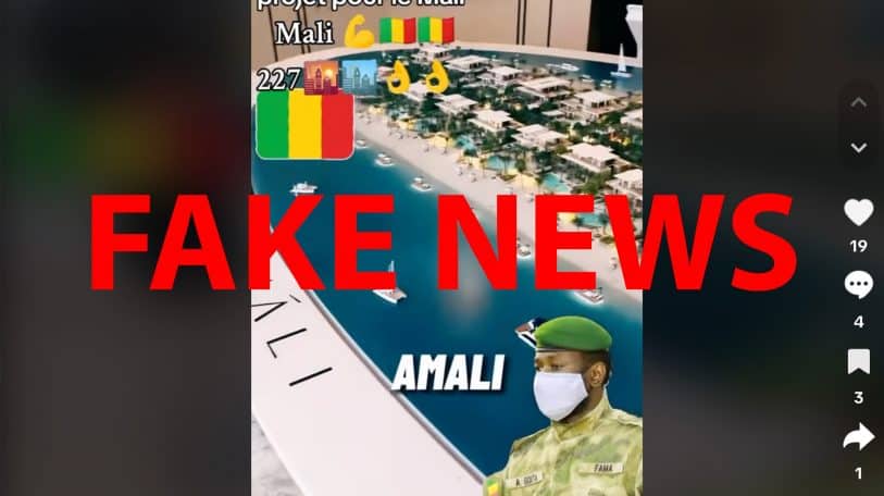 #BenbereVerif : ces images ne montrent pas un nouveau projet pour le Mali