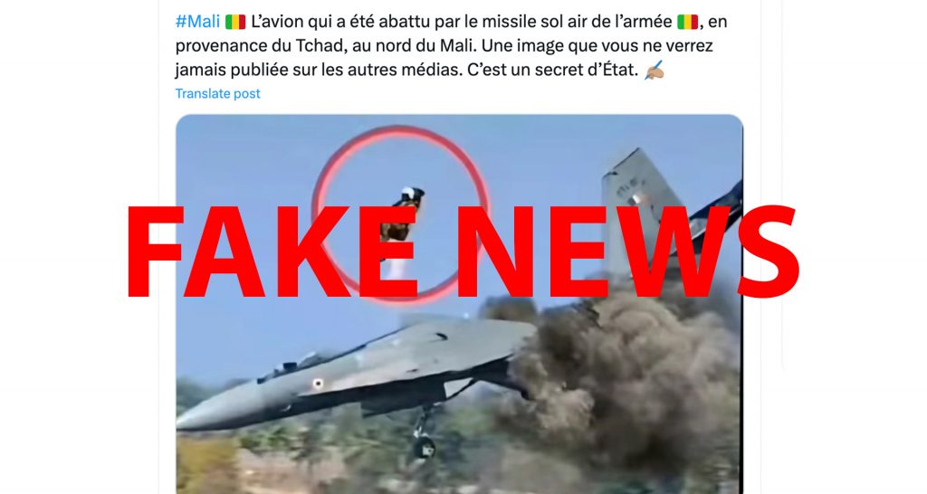 Une photo détournée de son contexte pour montrer un avion français abattu par l’armée malienne