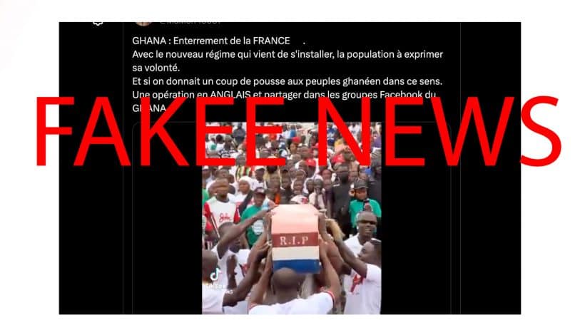 Non, ces images ne montrent pas une manifestation au Ghana contre la France