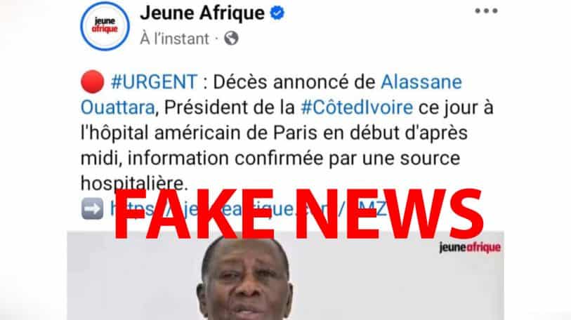 Non, le président Alassane Ouattara n’est pas décédé le 31 mars 2025