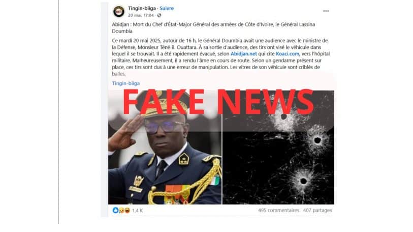 Non, le général Lassina Doumbia n’est pas « mort »