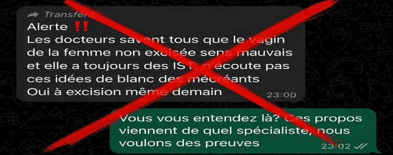 Source : groupe WhatsApp de jeunes femmes maliennes